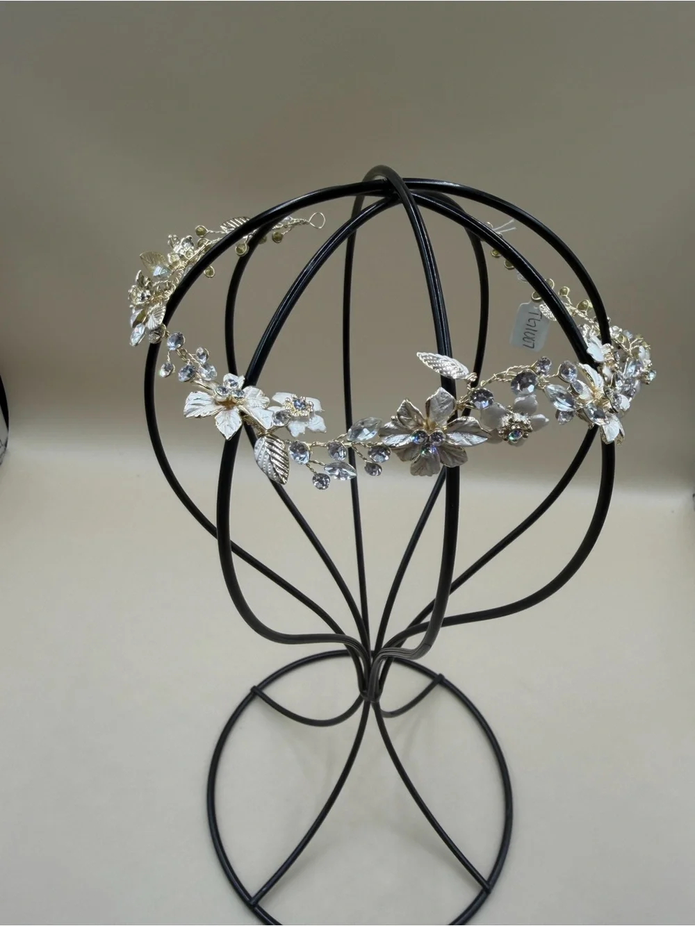 Gold Floral Crystal Bridal Hair Vine Wedding Headpiece NWT